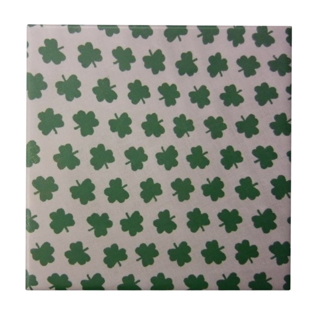 Azulejo De Cerâmica Campo de Shamrocks (Frente)