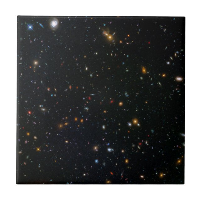 Azulejo De Cerâmica Campo paralelo do Galaxy Cluster Abell 370. (Frente)