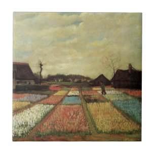 Azulejo De Cerâmica Campos de Bulbos por Vincent van Gogh.