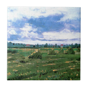 Azulejo De Cerâmica Campos de Trigo com Medas de Vincent van Gogh
