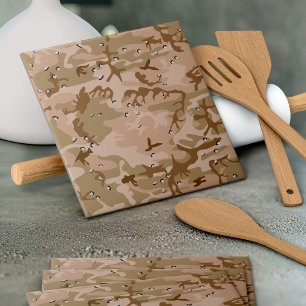 Azulejo De Cerâmica Camuflagem Do Deserto Com Pebolhas, Militares, Exé