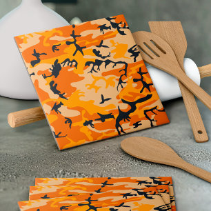 Azulejo De Cerâmica Camuflagem Laranja, Militar, Exército