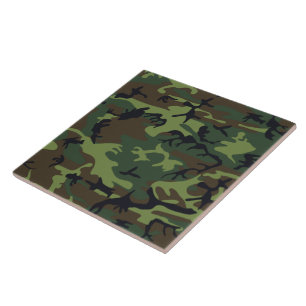 Azulejo De Cerâmica Camuflagem Verde Militar