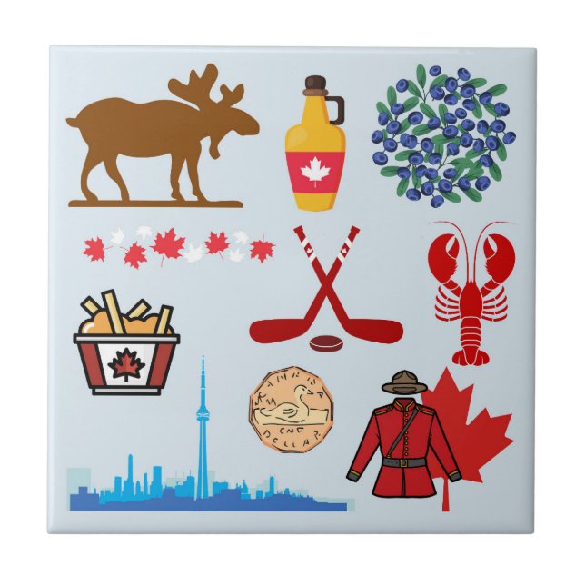 Azulejo De Cerâmica   Canadá Diversão (Frente)