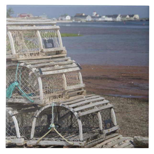 Azulejo De Cerâmica Canadá, Ilha do Príncipe Edward, Rustico. Lagosta (Frente)