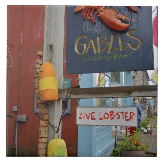 Azulejo De Cerâmica Canadá, New Brunswick, Rua Andrews.Colorido (Frente)