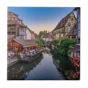 Azulejo De Cerâmica Canal de Água Flor da Alsace France