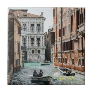 Azulejo De Cerâmica Canal de Venice Boat