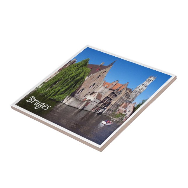 Azulejo De Cerâmica Canal zBE052 BRUGES, Bélgica, (Lateral)