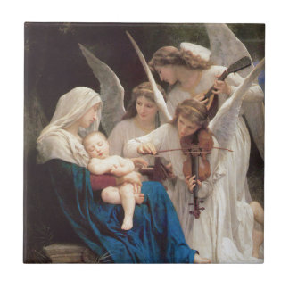 Azulejo De Cerâmica Canção dos Anjos (1881) por Bouguereau