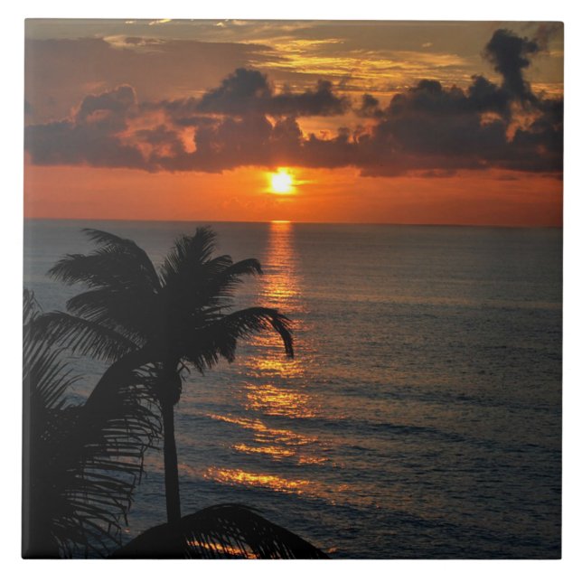 Azulejo De Cerâmica Cancelar Sunset (Frente)