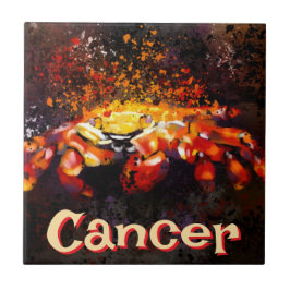 Azulejo De Cerâmica Cancer de praia costeira náutica do caranguejo per