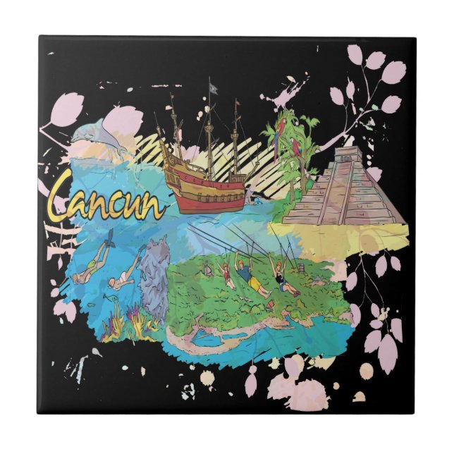 Azulejo De Cerâmica Cancun (Frente)