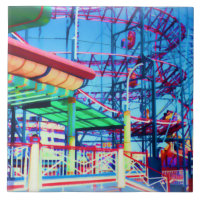 Candy Colour Vintage Rollercoaster