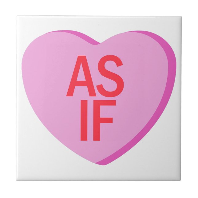 Azulejo De Cerâmica Candy Heart - AS IF (Frente)