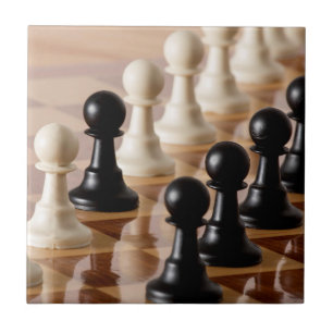 Azulejo De Cerâmica Canhões no Conselho de xadrez