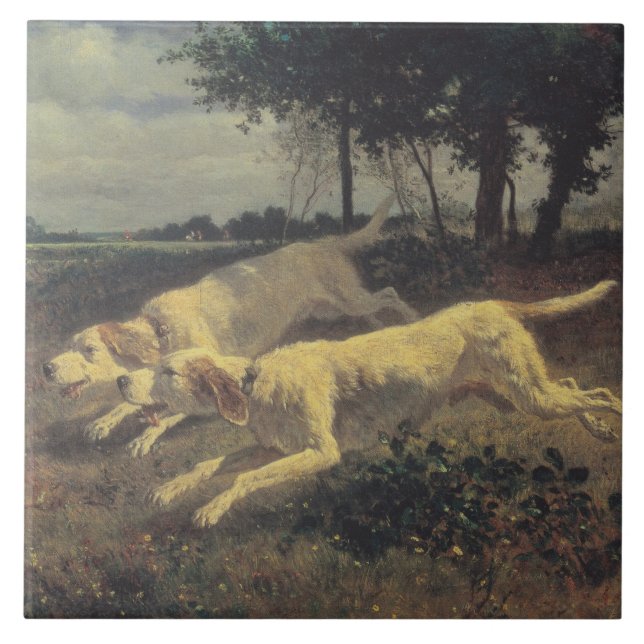 Azulejo De Cerâmica Caninos (Beagles) (por Troyon Constante) (Frente)