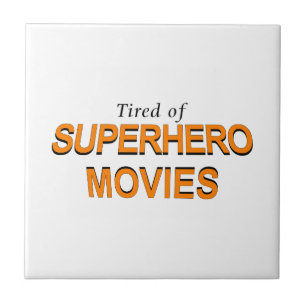 Azulejo De Cerâmica Cansado De Filmes De Super-Heróis