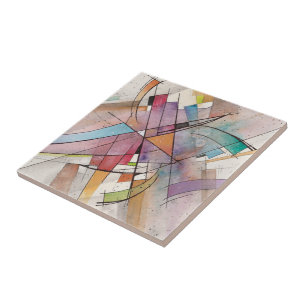Azulejo De Cerâmica CANTATA na Abstrato de arte PASTEL MAJOR