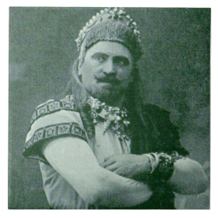 Azulejo De Cerâmica cantor francês louco da ópera 1909