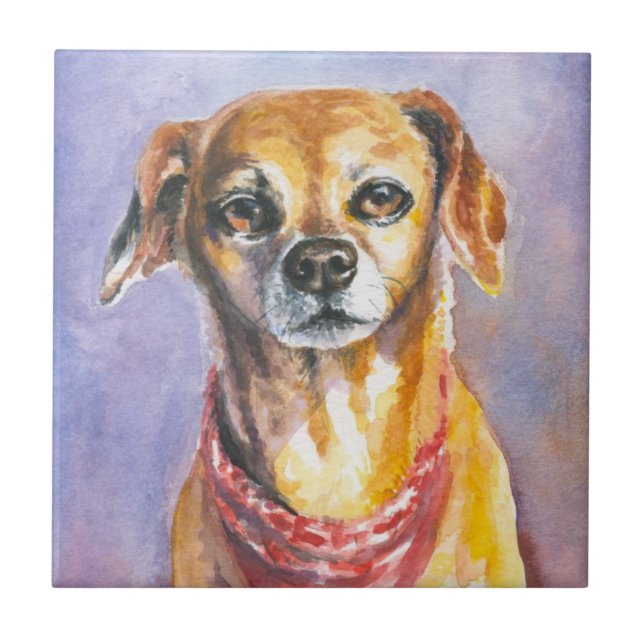 Azulejo De Cerâmica Cão 2 (Frente)