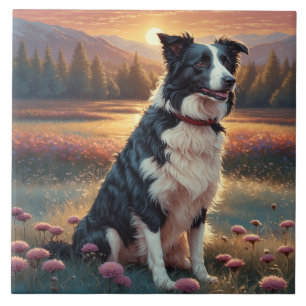 Azulejo De Cerâmica Cão Border Collie