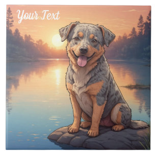 Azulejo De Cerâmica Cão Bovino Australiano por Lake