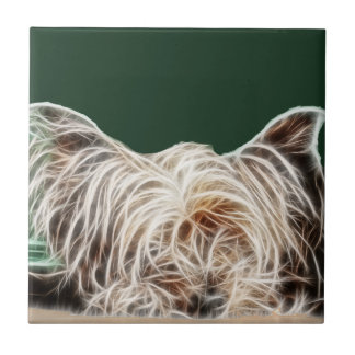 Azulejo De Cerâmica Cão de Fractalius Yorkie