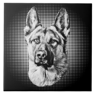 Azulejo De Cerâmica Cão de german shepherd