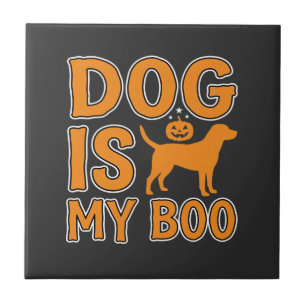 Azulejo De Cerâmica Cão é o Meu Boo Halloween Cão