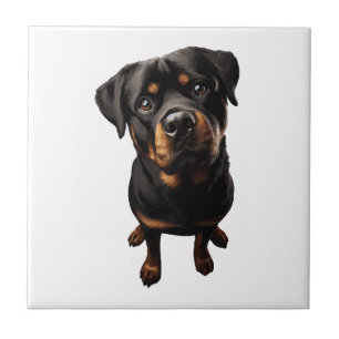 Azulejo De Cerâmica cão rottweiler