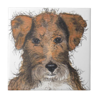 Azulejo De Cerâmica Cãozinho Terrier bonito