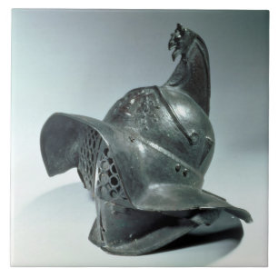 Azulejo De Cerâmica Capacete de bronze do gladiador de Thracian,