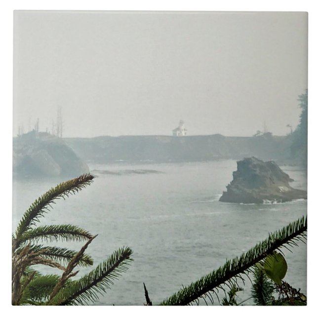 Azulejo De Cerâmica Cape Arago Lighthouse, OR (Frente)