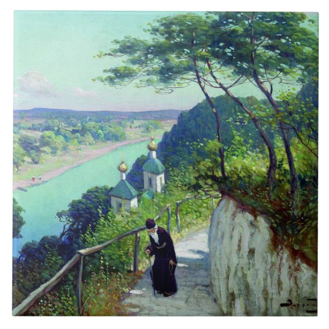 Azulejo De Cerâmica Capela do mosteiro de Svyatogorsk (Frente)