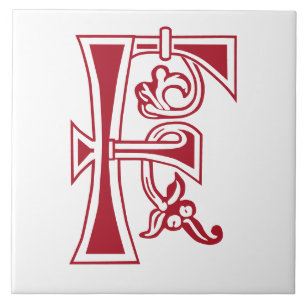 Azulejo De Cerâmica Capital Decorativo Botânico Medieval F