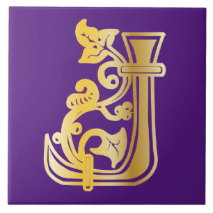 Azulejo De Cerâmica Capital Decorativo Botânico Medieval J