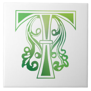 Azulejo De Cerâmica Capital Decorativo Botânico Medieval T