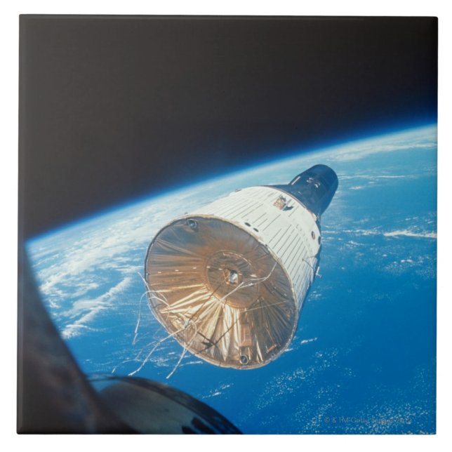 Azulejo De Cerâmica Cápsula de espaço dos Gêmeos (Frente)