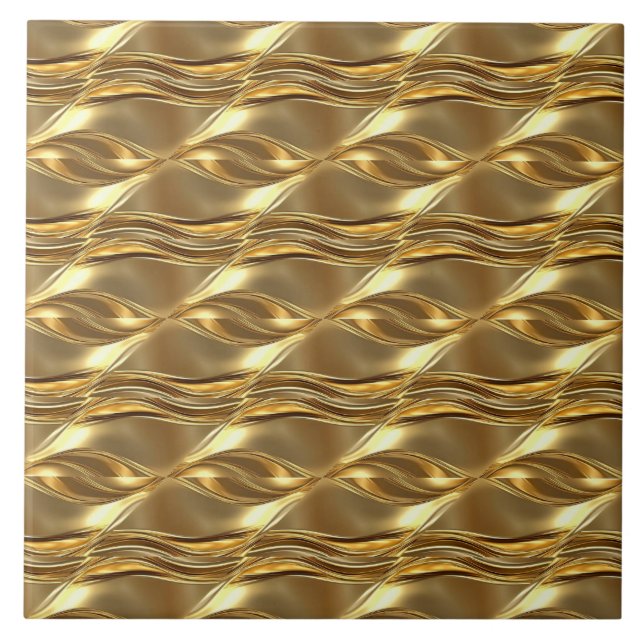 Azulejo De Cerâmica Captivating gold pattern (Frente)