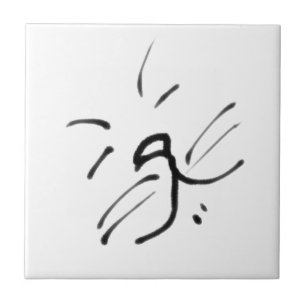 Azulejo De Cerâmica Cara de Gato Feliz Simples