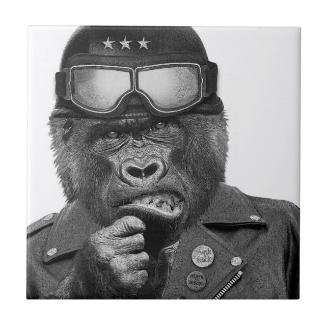 Azulejo De Cerâmica Cara do gorila (Frente)