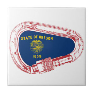 Azulejo De Cerâmica Carabineiro de subida de bandeira do Oregon