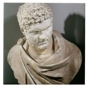 Azulejo De Cerâmica Caracalla, o mármore romano cuirassed o busto,