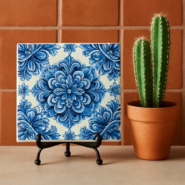Azulejo De Cerâmica Caracol Azul Talavera - Cerâmica Mexicana (Criador carregado)