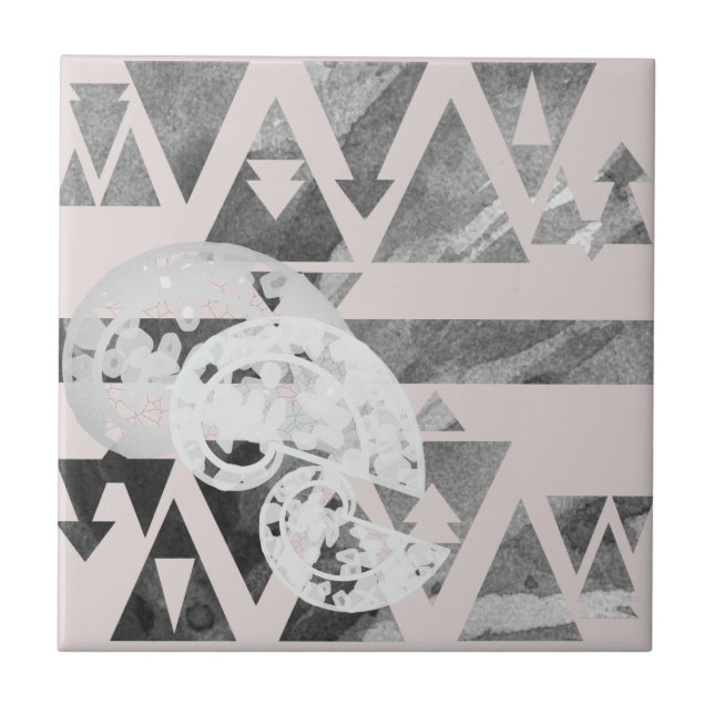 Azulejo De Cerâmica Caracol Dusty Ash da Eternidade (Frente)