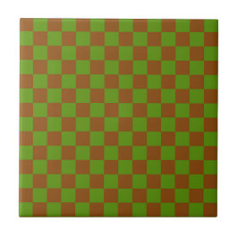 Azulejo De Cerâmica Caramel apple checkered board pattern