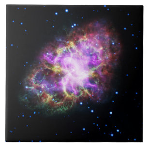 Azulejo De Cerâmica Caranguejo Nebula Supernova Remanescente Composto