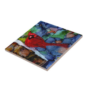 Azulejo De Cerâmica Cardeal na noite