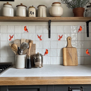 Azulejo De Cerâmica Cardinal Vermelho
